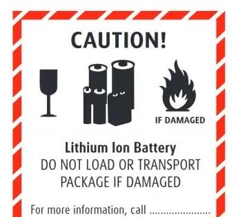 鋰<a href='http://www.funfactsoflife.com' title='電池運輸' >電池運輸</a>包裝標(biāo)簽